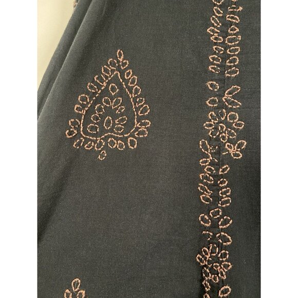 Sundance Bohemian Embroidered Print Tie Skirt Women's Size M Western Summer Boho - Picture 2 of 9